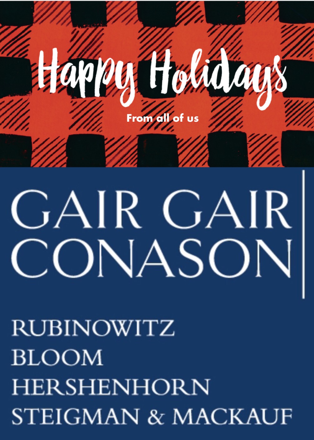 Gair Gair Happy Holidays 2015