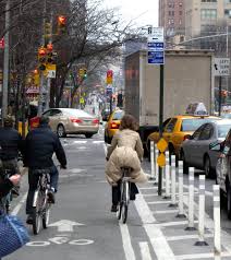 cyclists in New York