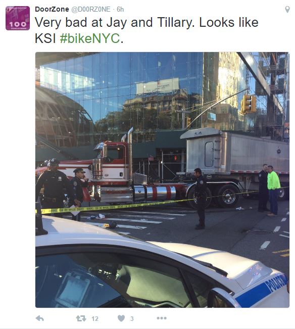 the truck that struck the bicyclist