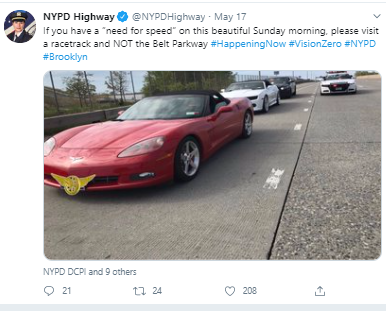 twitter NYPD highway