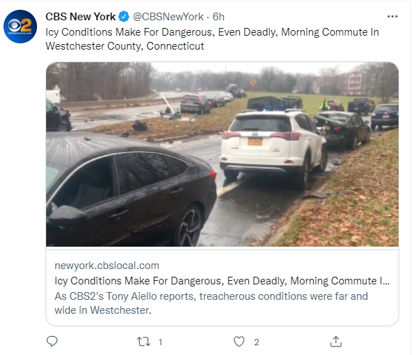 NY pileup due to icy conditions