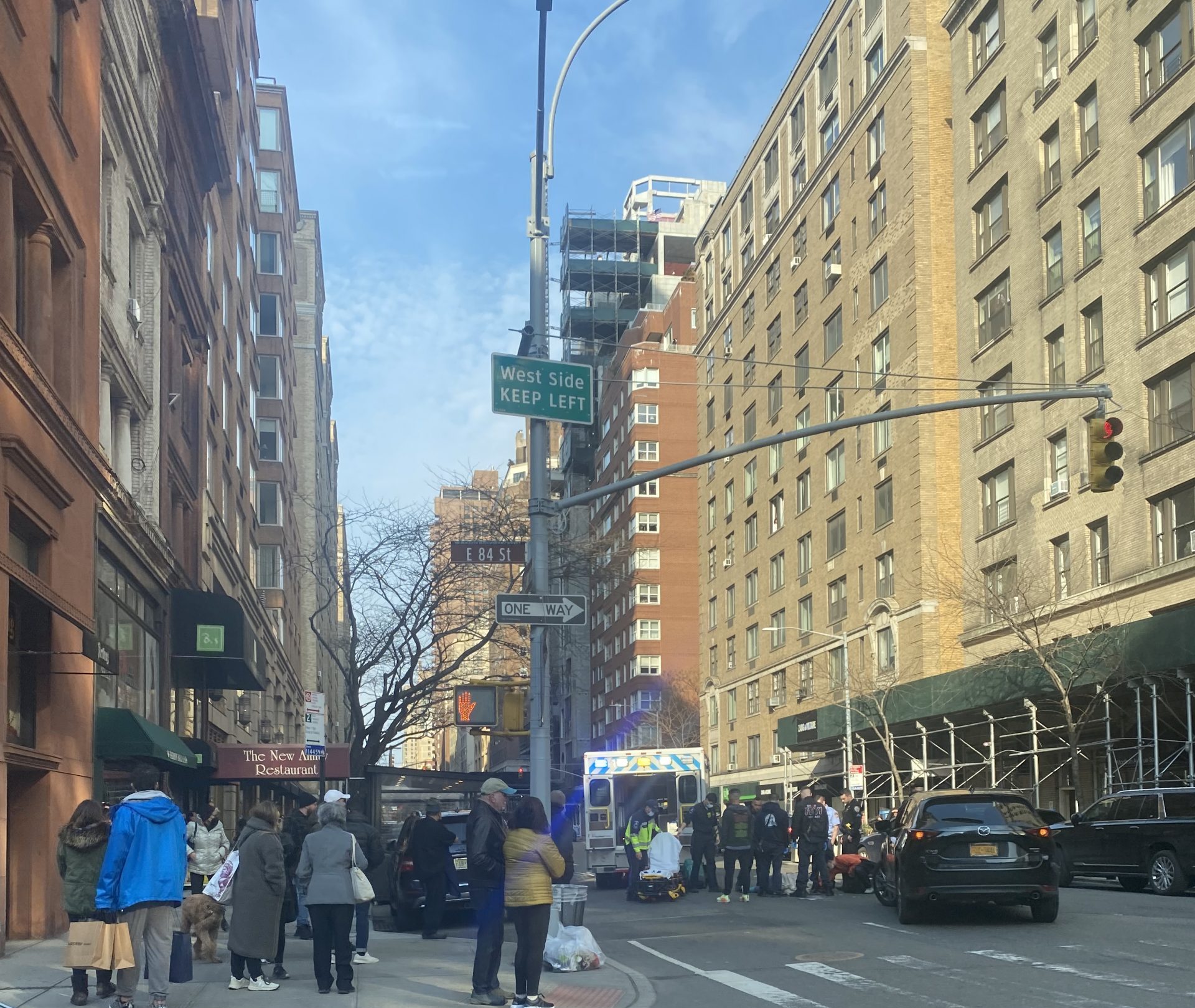 car accident scene in Manhattan