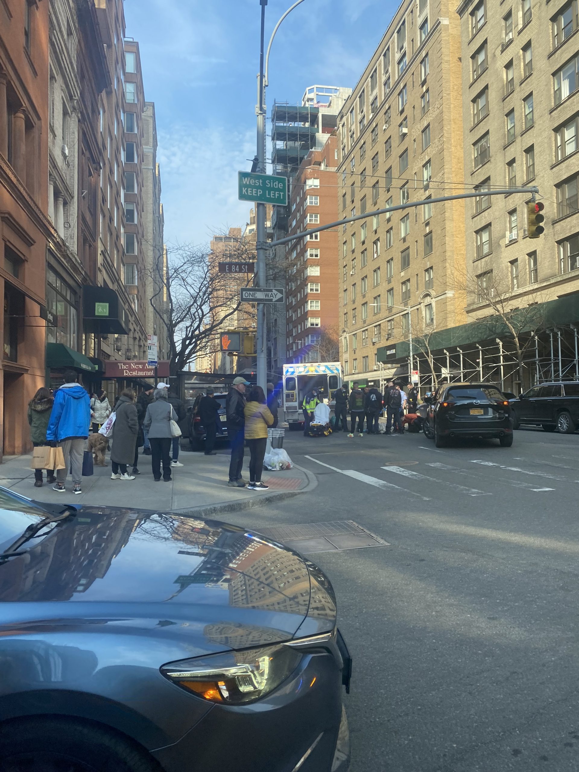 car accident scene in Manhattan
