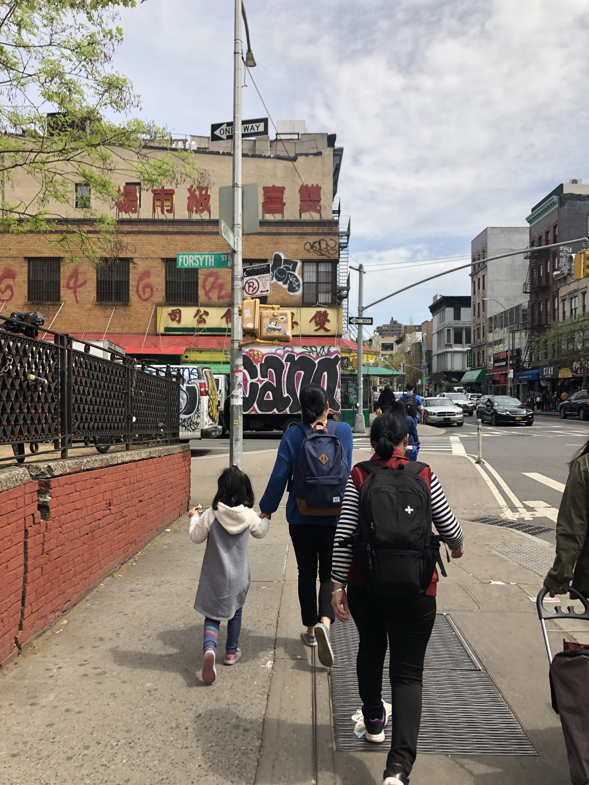 children going to school in NYC
