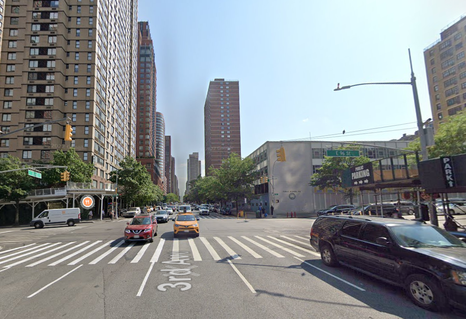 location of the fatal pedestrian accident in Manhattan