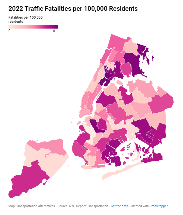 traffic fatalities map NYC