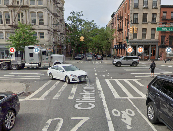 Atlantic Avenue And Clinton Street where 3 fatal car crashes occurred