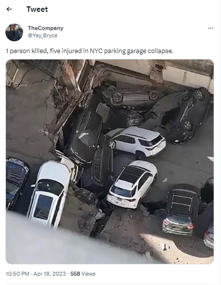 parking garage collapses in NYC