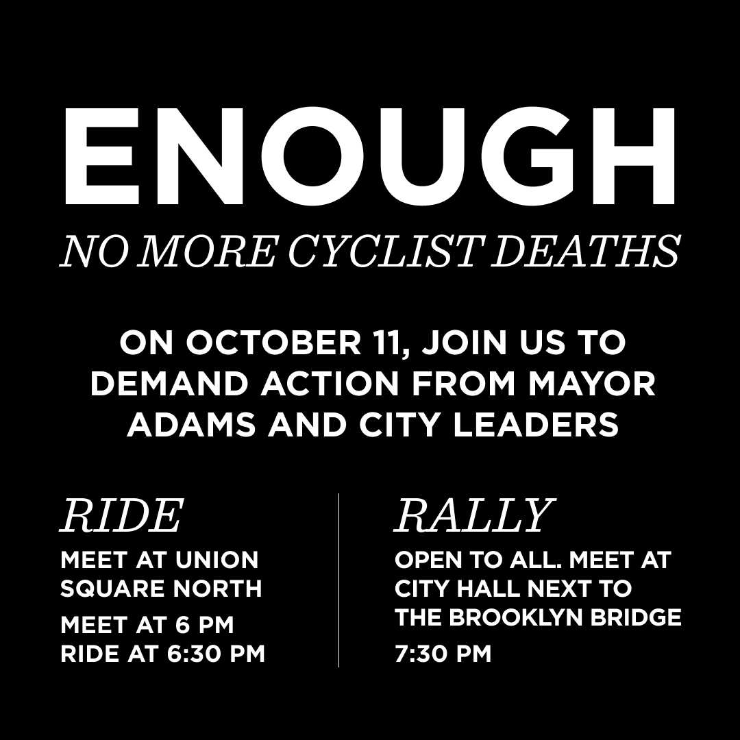 Enough bicycle deaths in NYC