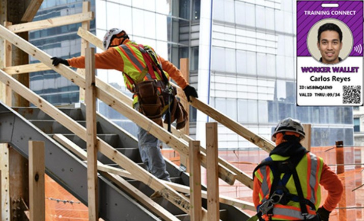 NYC construction worker wallet